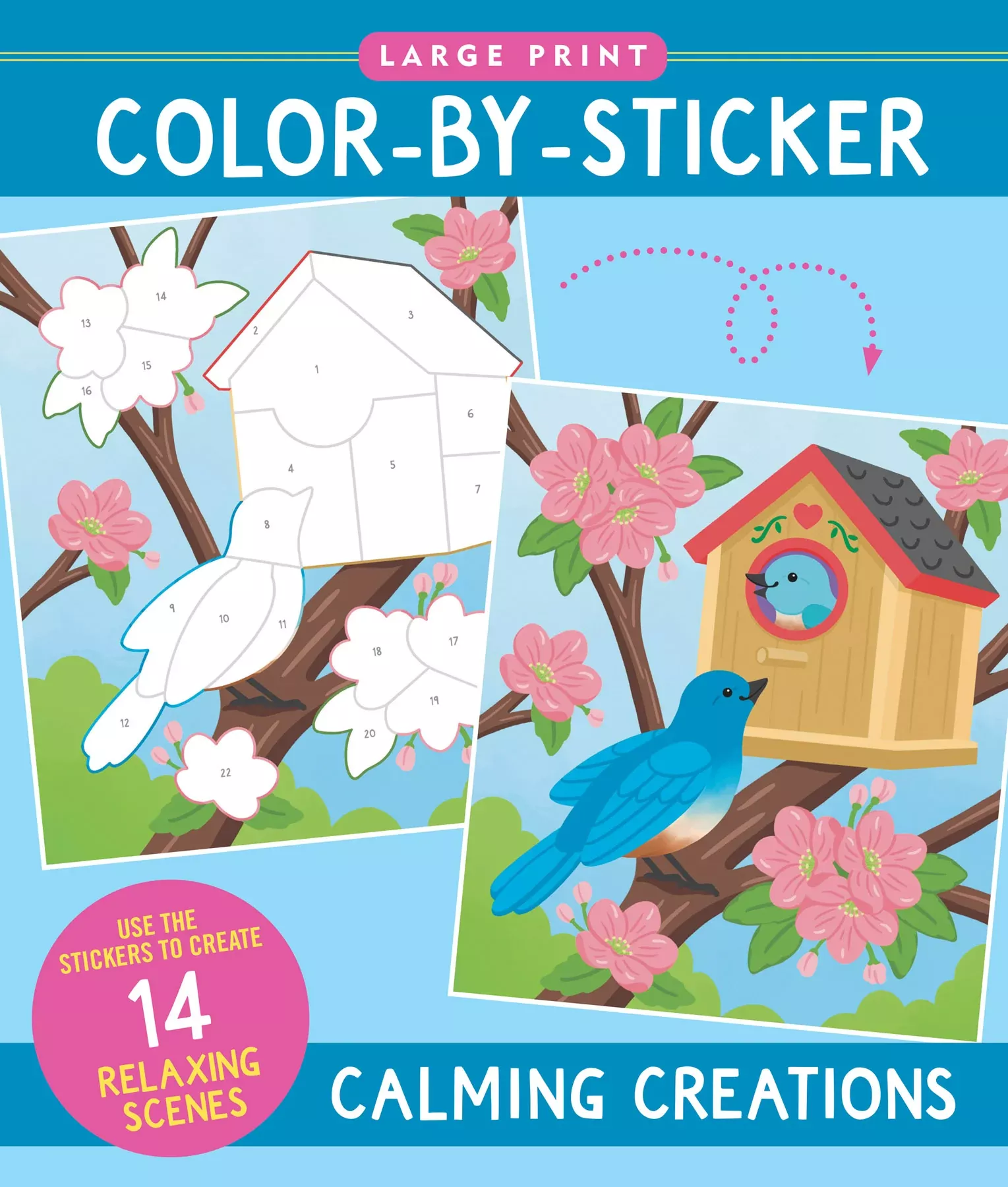 Large Print Colour-by-Sticker Book: Mindfulness