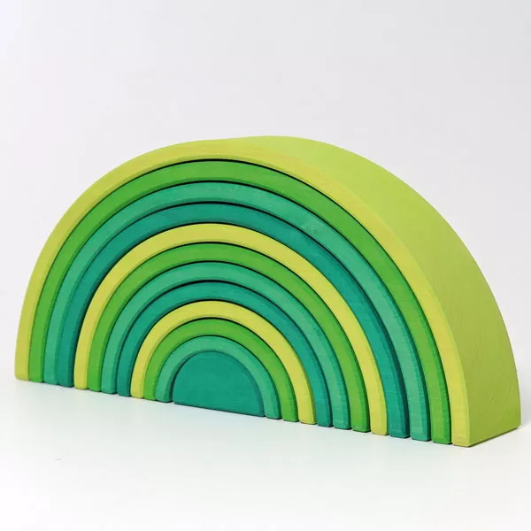 Large Stacking Rainbow Meadow Green (Grimm's)