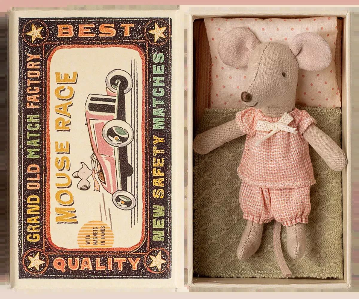 Little Sister Mouse in Matchbox