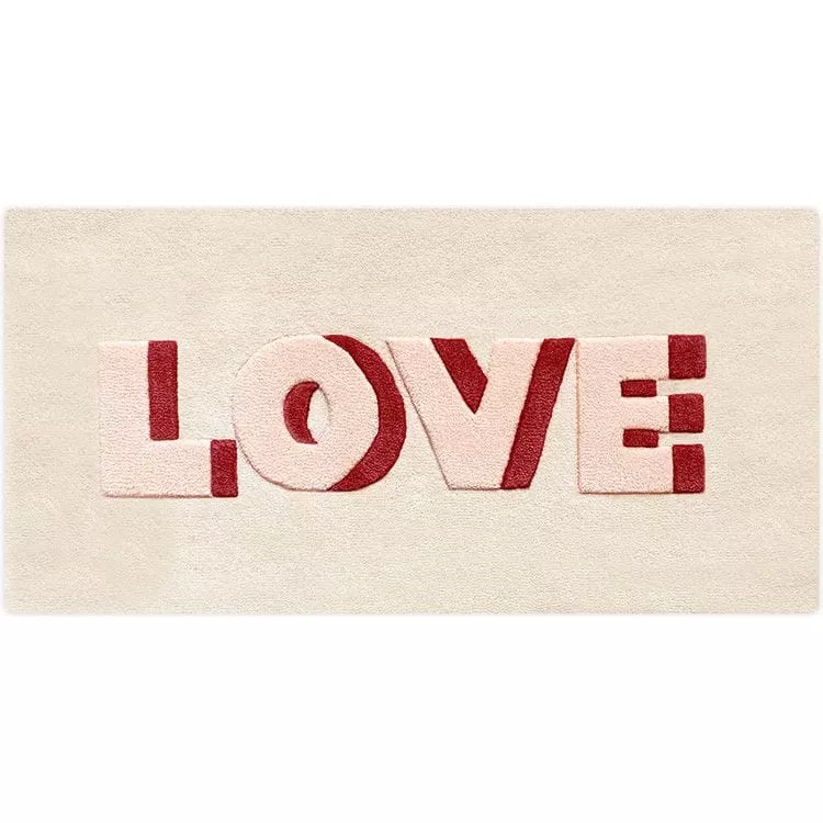 Love Rug - Cream/Red
