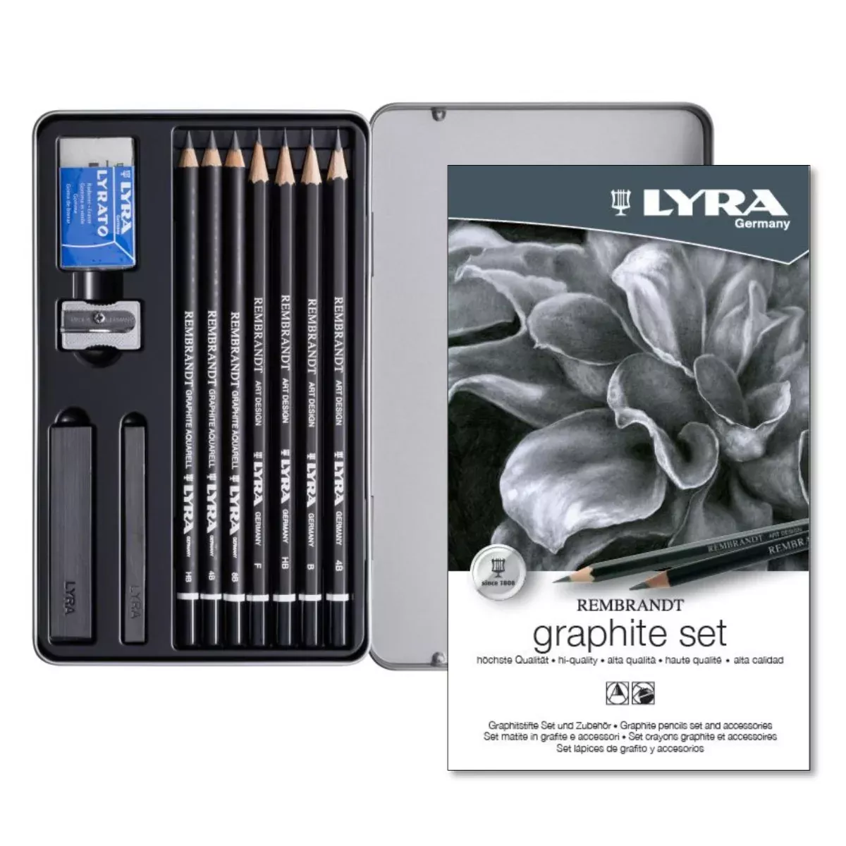 LYRA Rembrandt Graphite Set - Tin of 11
