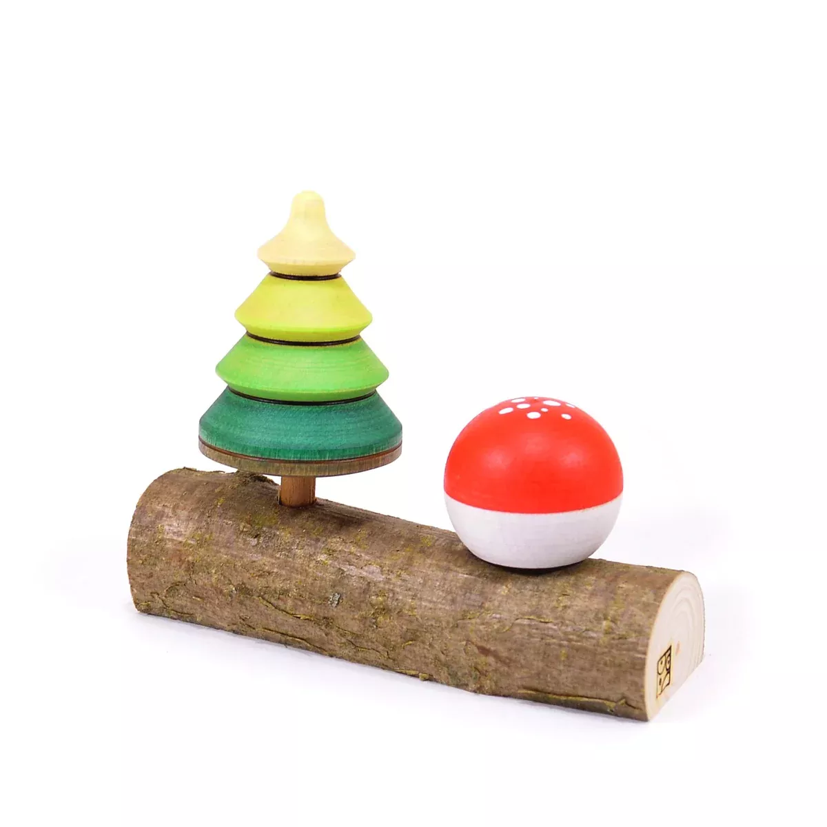 Mader Tree Spinning Top & Fly Agaric Turn Top on Branch