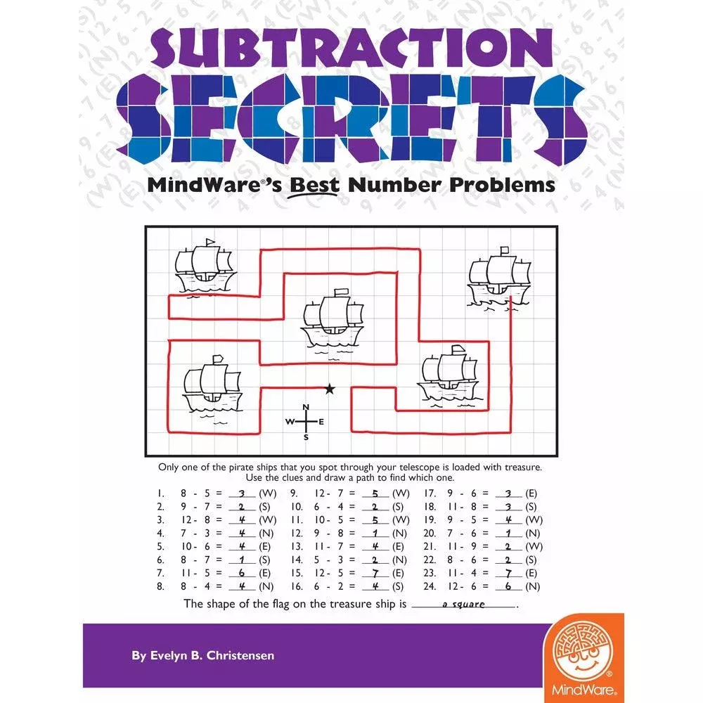 Math Mosaics - Subtraction Secrets