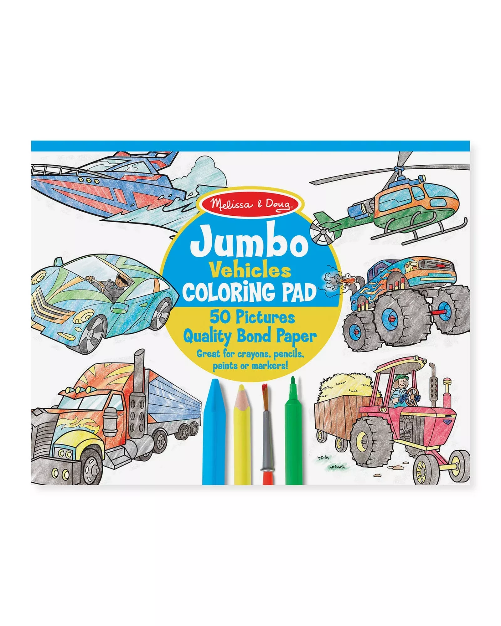 Melissa Doug Jumbo Colouring PadVehicles
