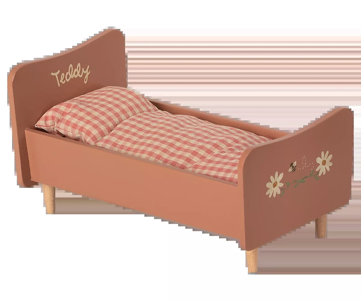Miniature Wooden Bed - Rose