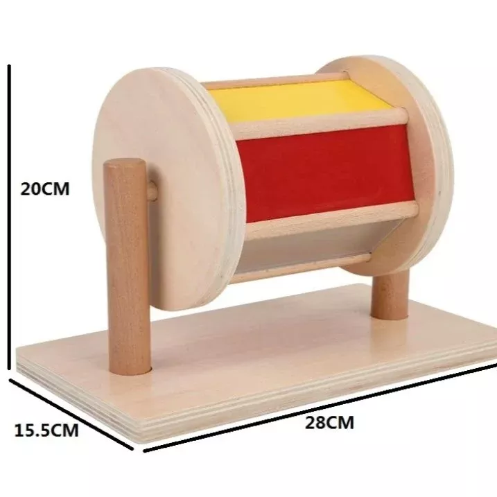 Montessori Spinning Drum with mirror