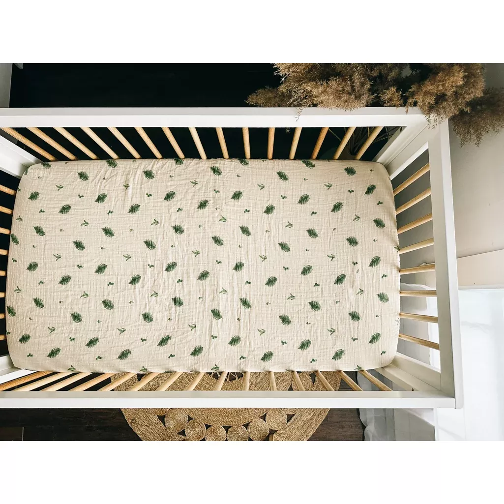 Organic Cotton Mulsin Fitted Crib Sheets