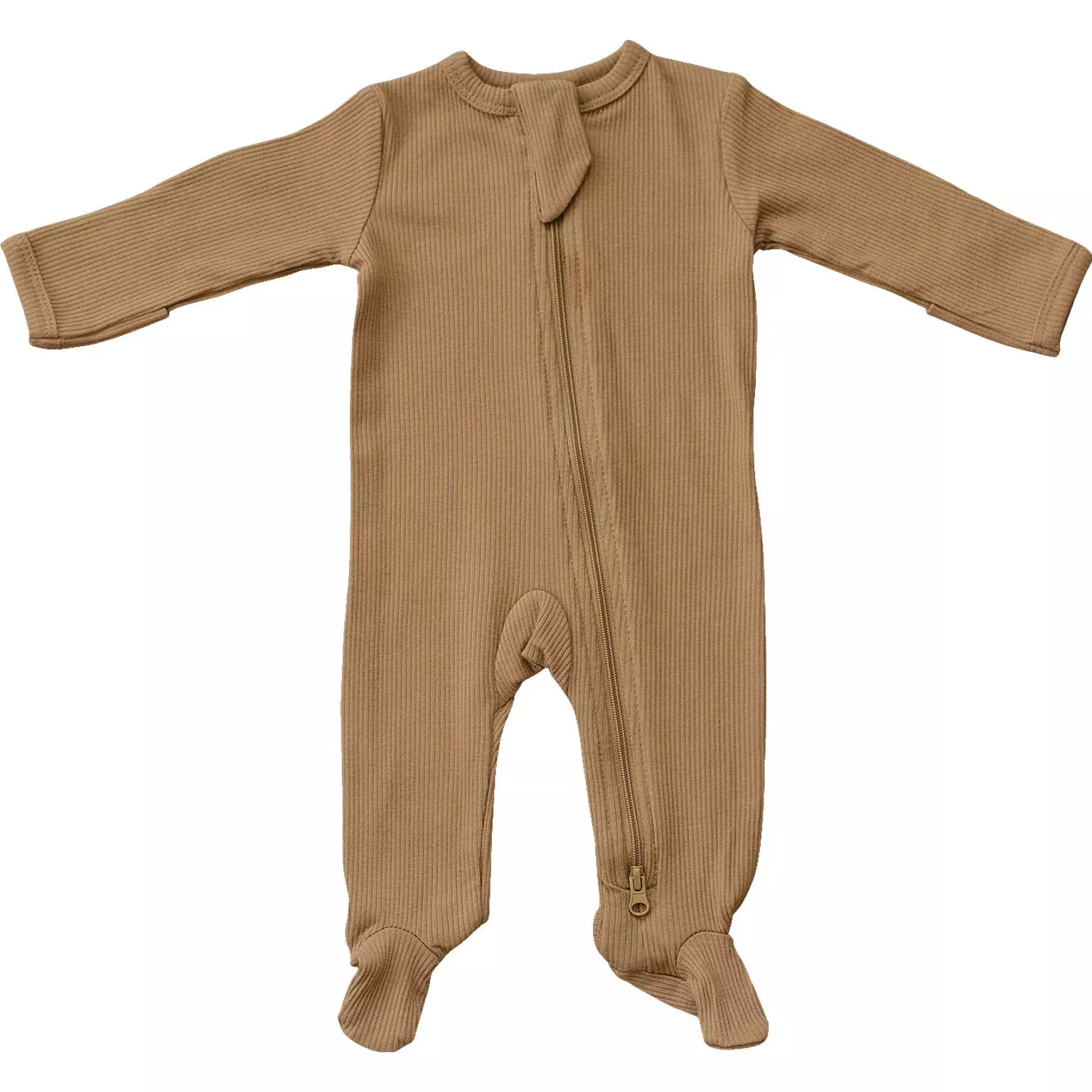 Organic Cotton Ribbed Zipper | Cafe
