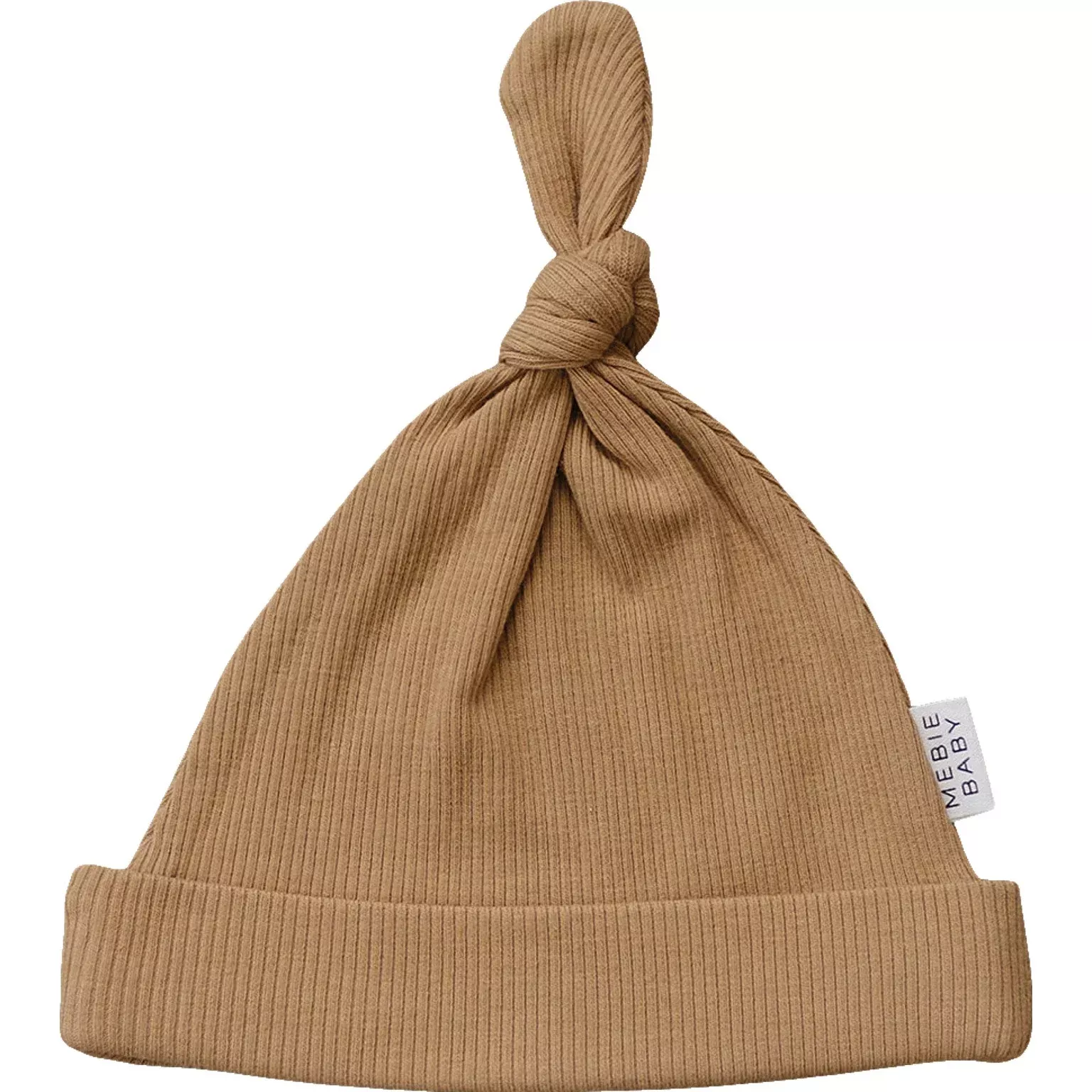 Organic Ribbed Newborn Knot Hat | Cafe