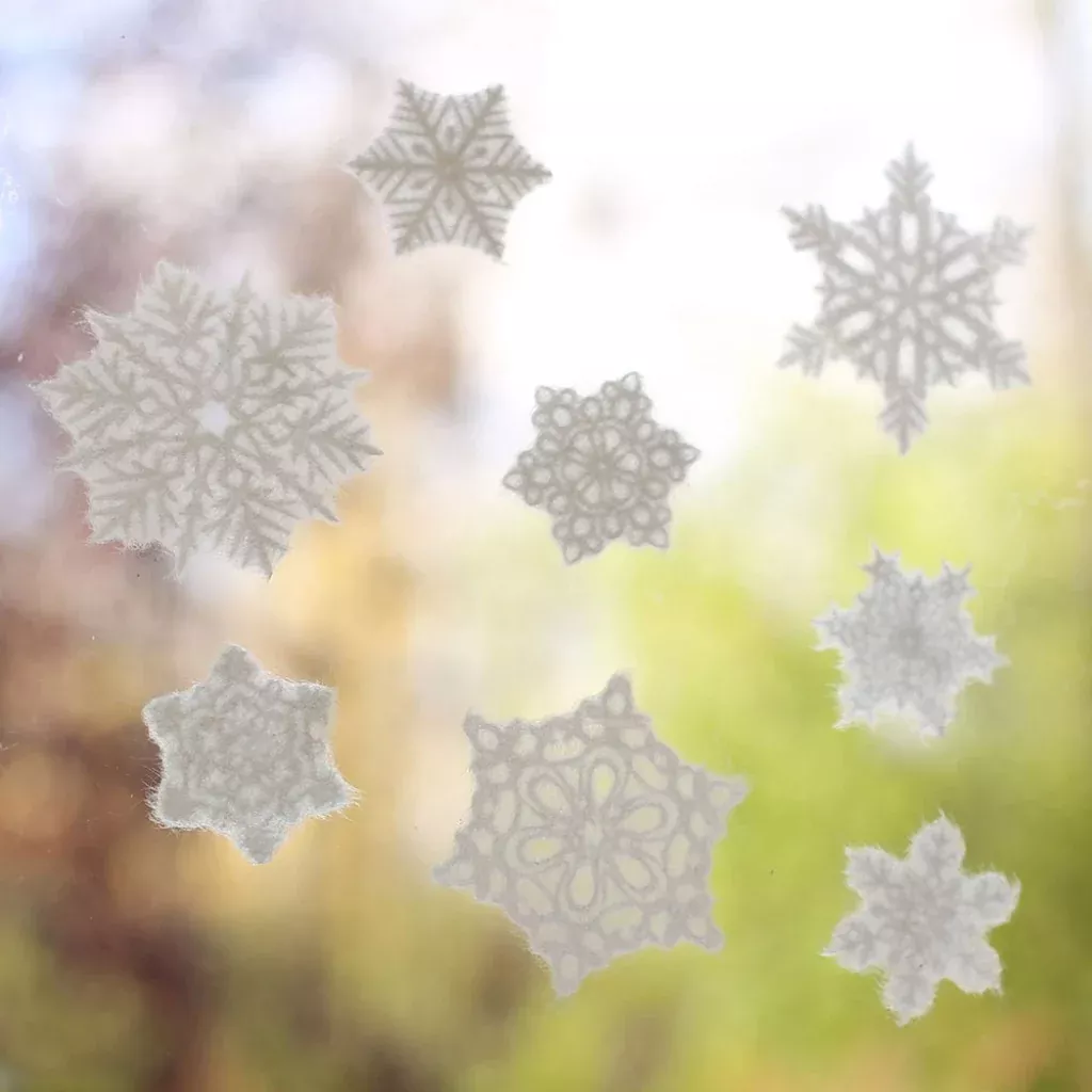 Paper window snowflakes
