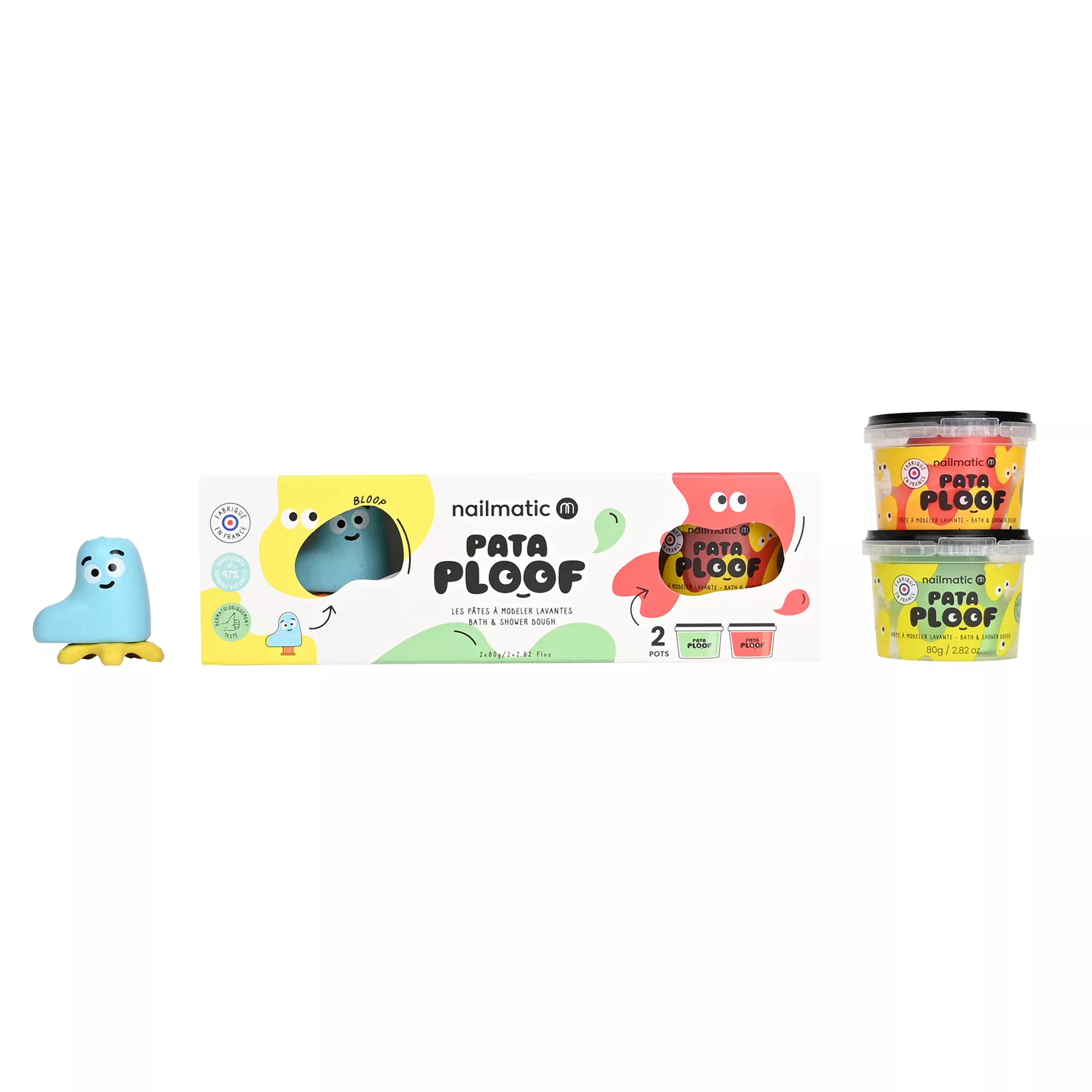 Pataploof Bloop - Bath Dough Set of 2 in Green + Red
