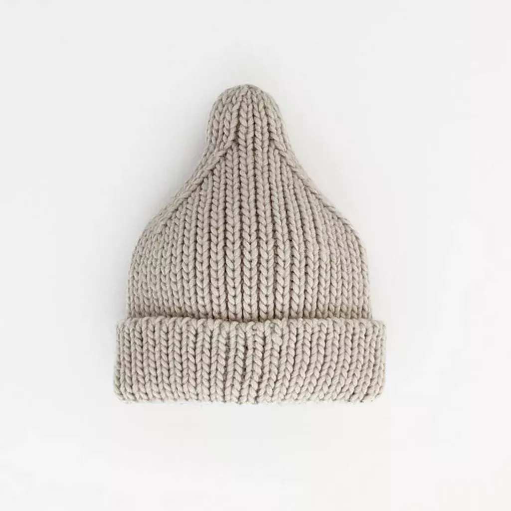 Peak Knit Beanie | Oatmeal