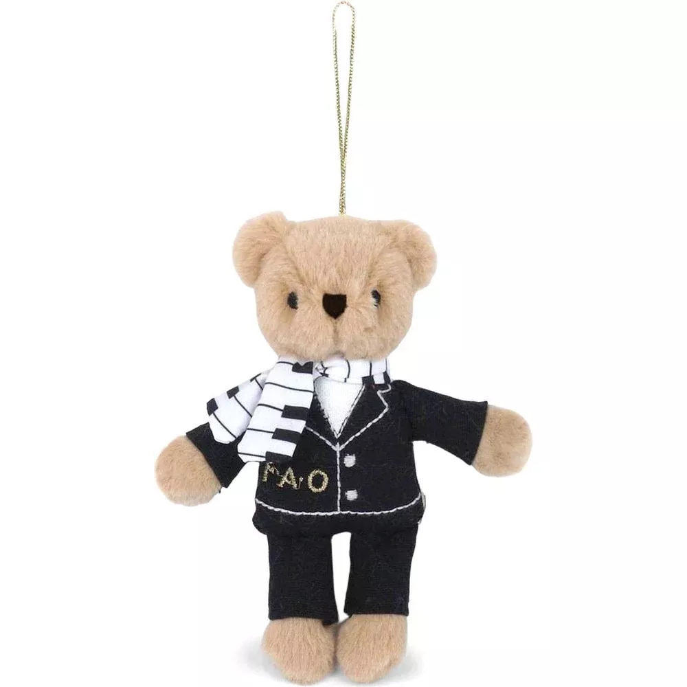 Piano Bear Boy Plush Ornament