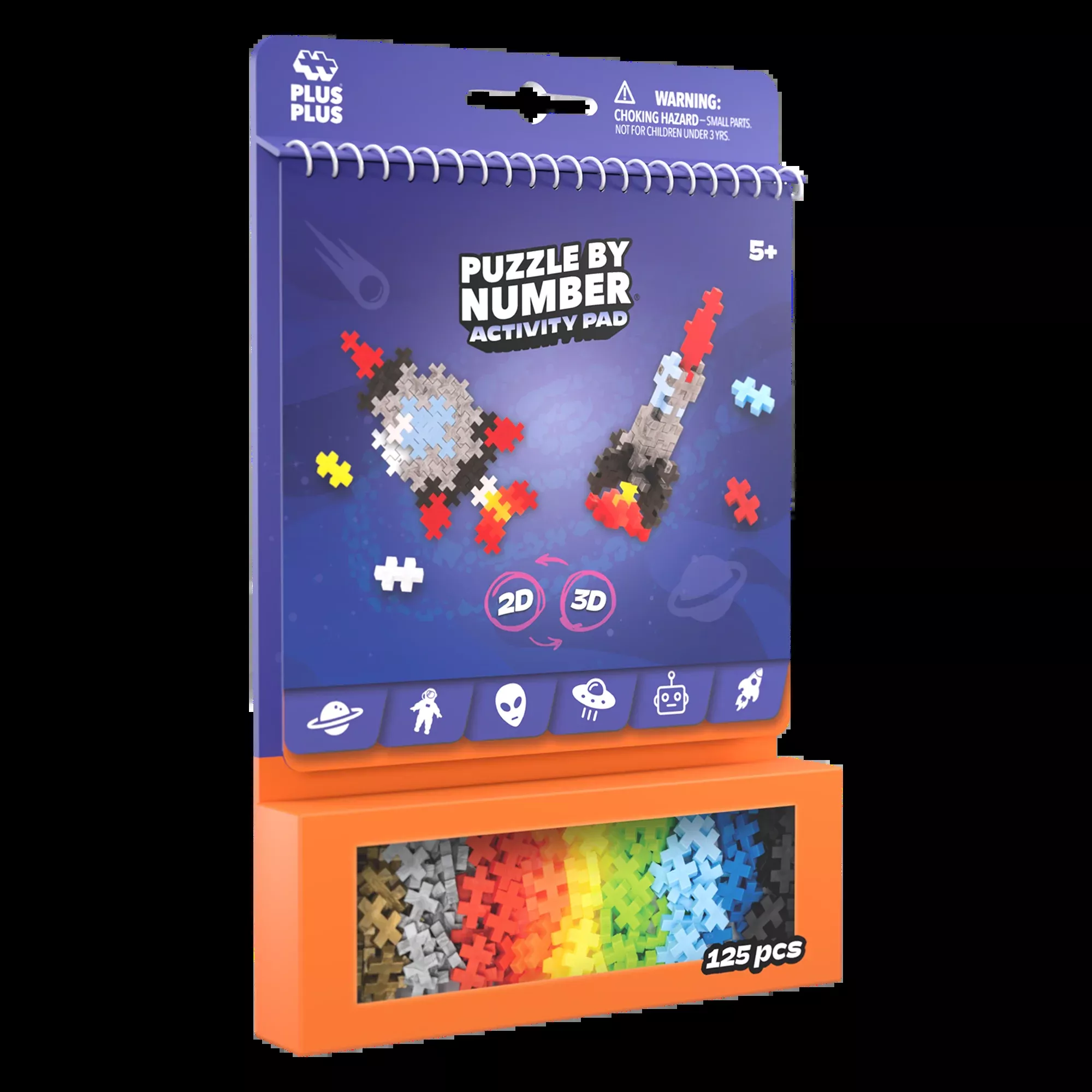Plus-Plus Puzzle By Number Activity Pad - Space