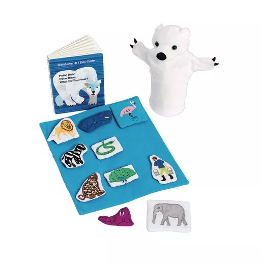 Polar Bear Puppet & Props with Board Book