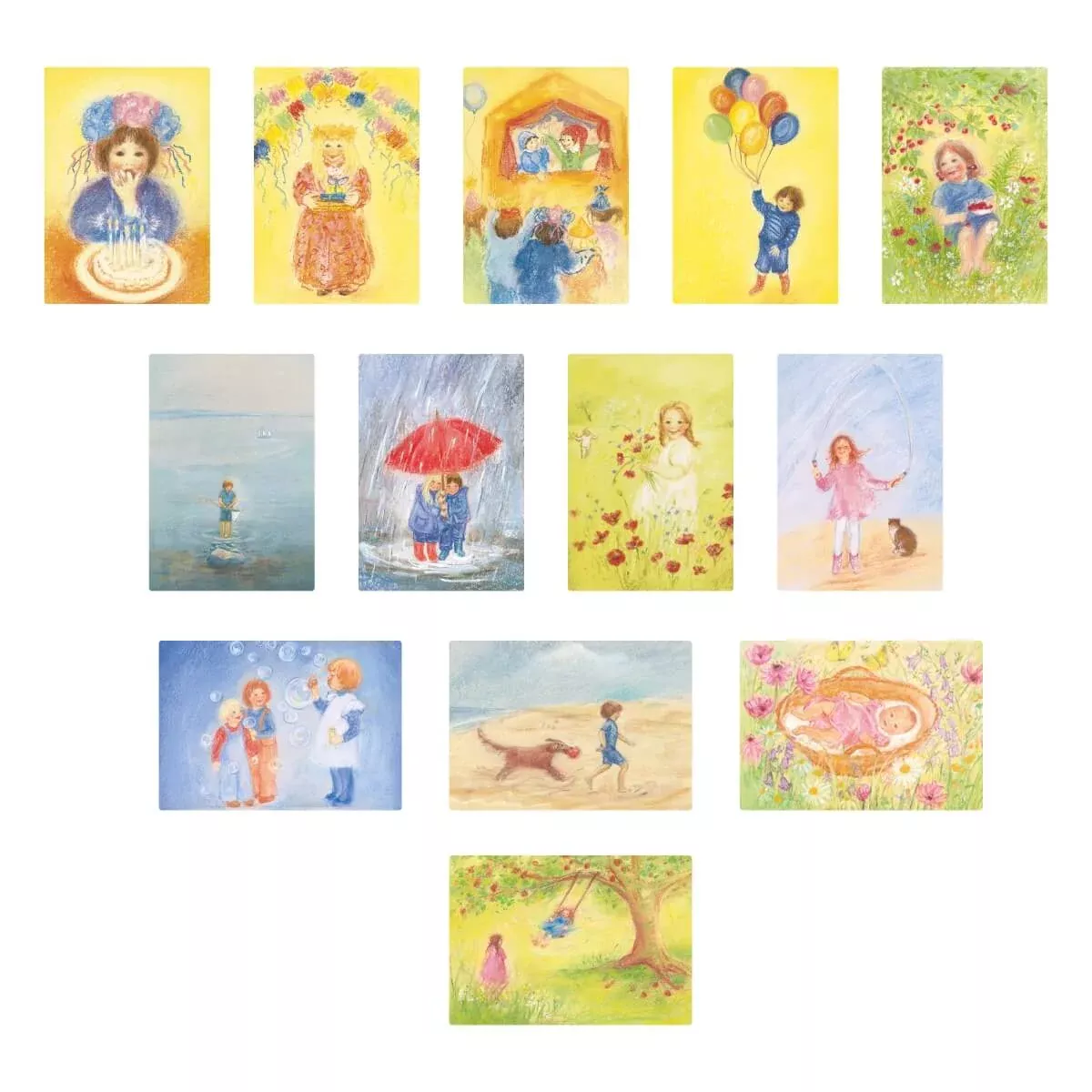 Postcards - Children Set 1, 13 Assorted Cards