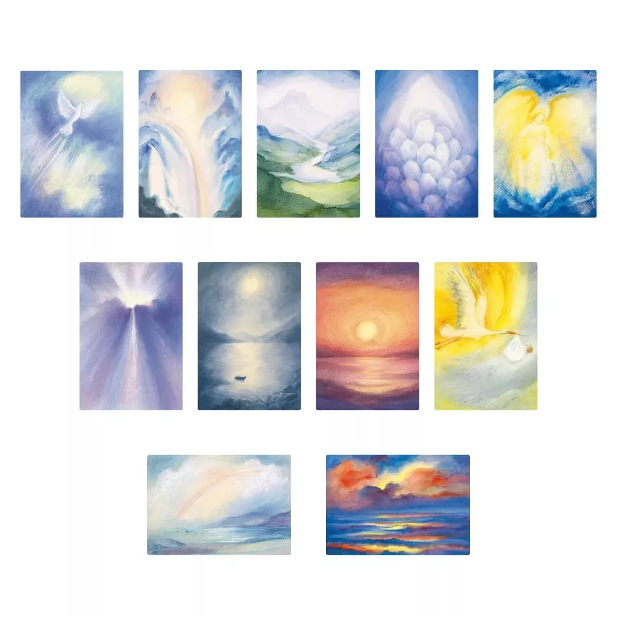 Postcards - Light and Mysticism, 11 Assorted Postcards