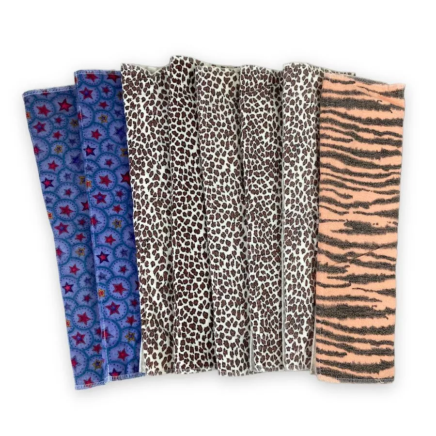 Prefold Cotton Flannel Diapers Leopard Print