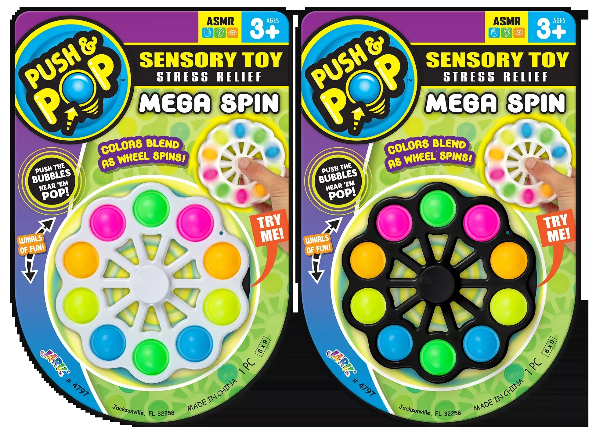 Push & Pop Sensory Toy Mega Spin