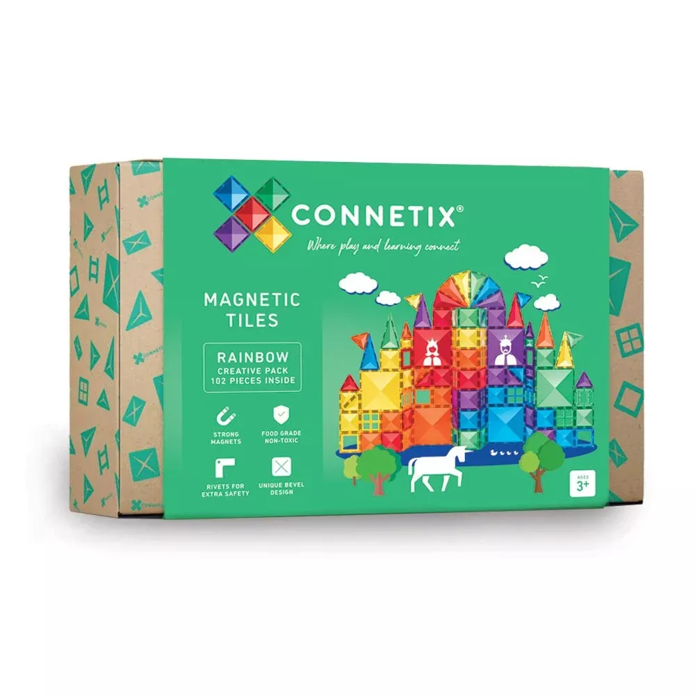 Rainbow Creative Pack 102 Piece | Connetix Tiles