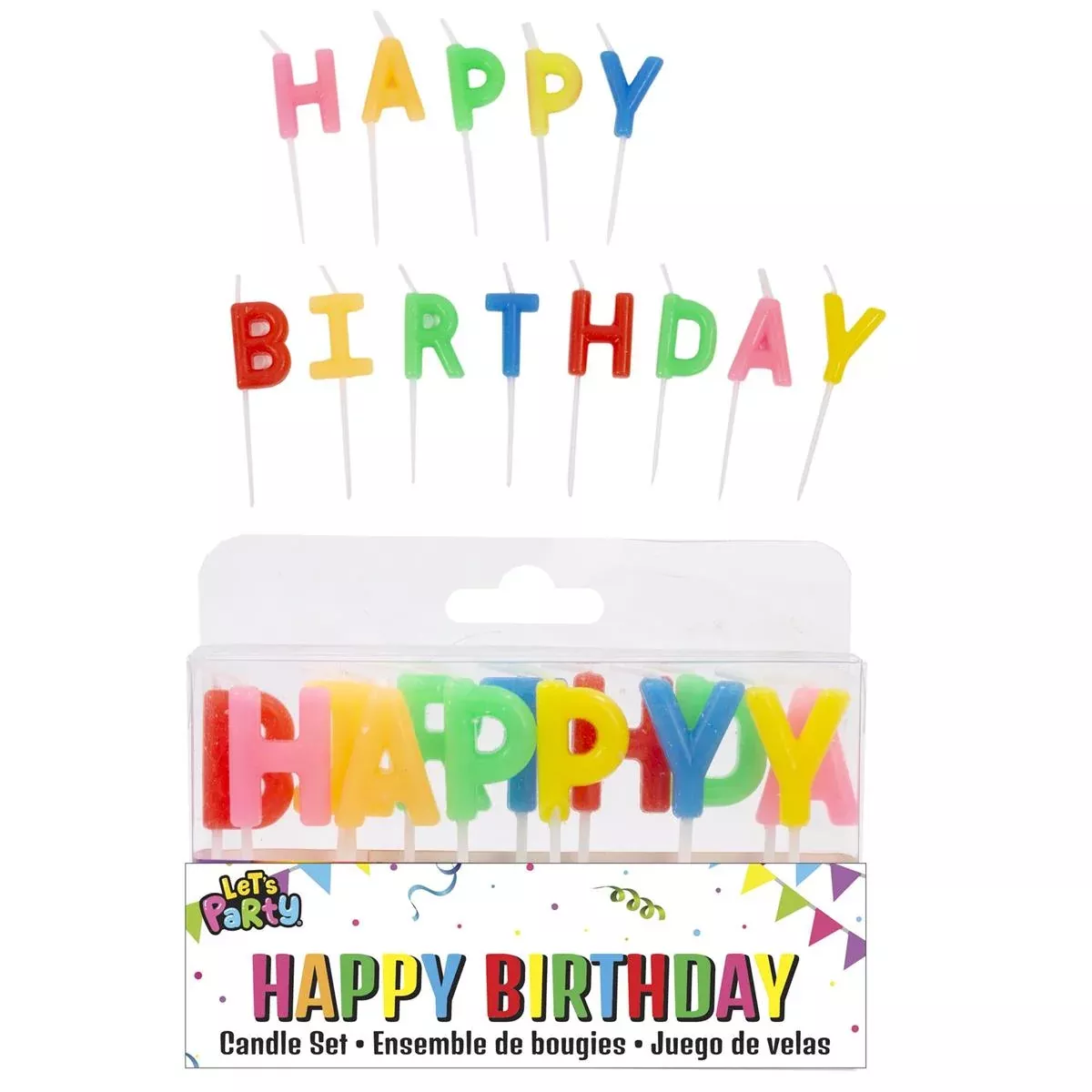 Rainbow Happy Birthday Candles