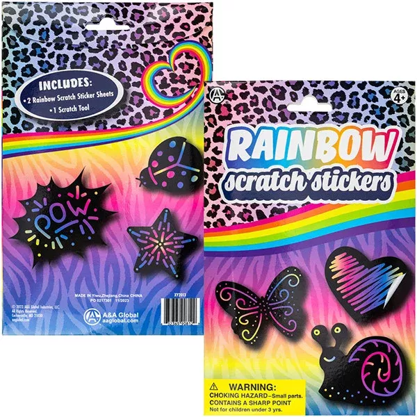 Rainbow Scratch Stickers
