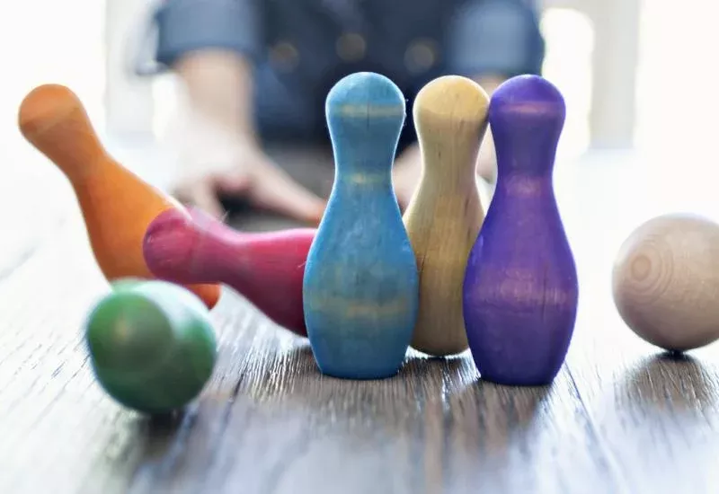 Rainbow Tabletop Bowling Set by Legacy Learning Academy