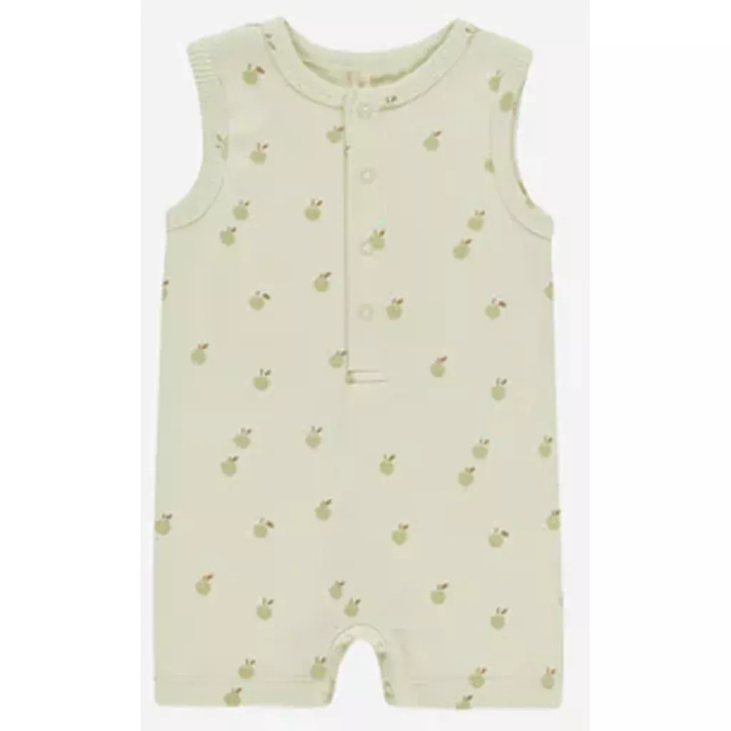 Ribbed Henley Romper | Apples
