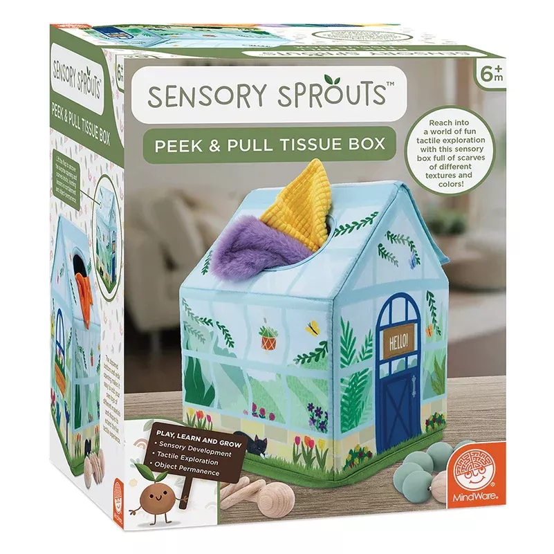 Sensory Sprouts Peek & Pull Tissue Box