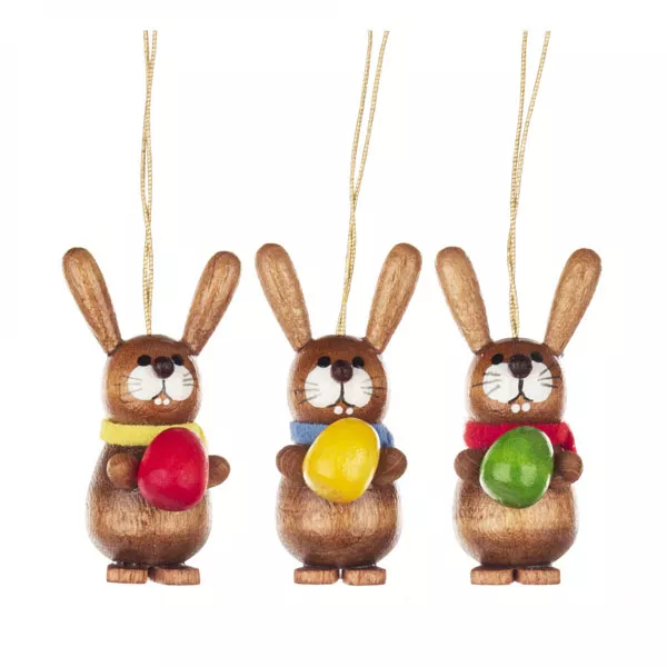 Set of 3 Easter Bunny Ornaments