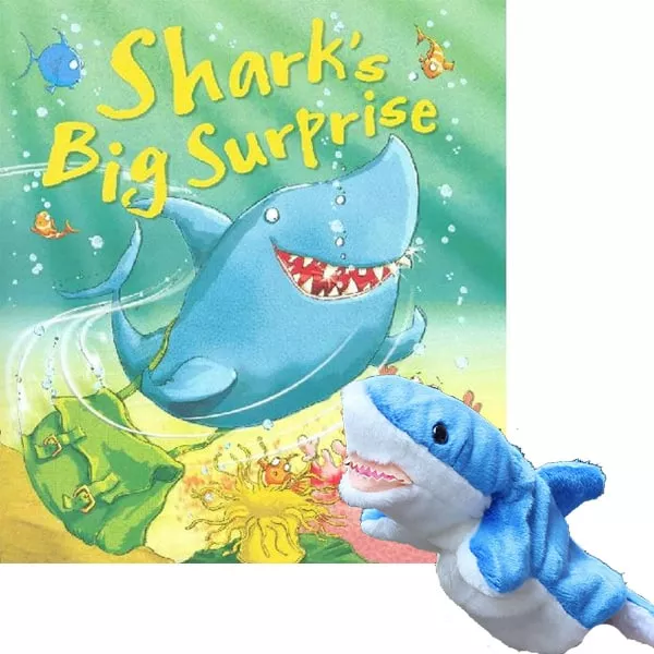 Sharks Big Surprise Book & Deluxe Puppet Combo