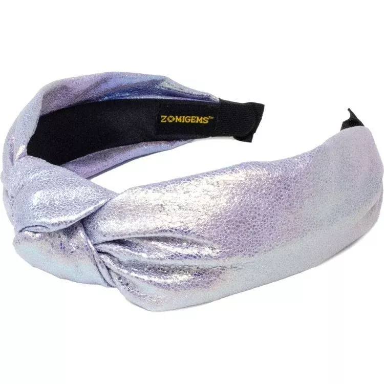 Shiny Knotted Headband - Purple