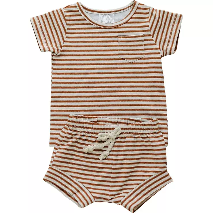 Short Set | Rust Stripe