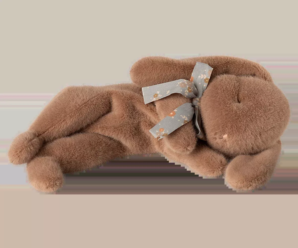 Small - Soft Brown Sleeping Bunny Plush
