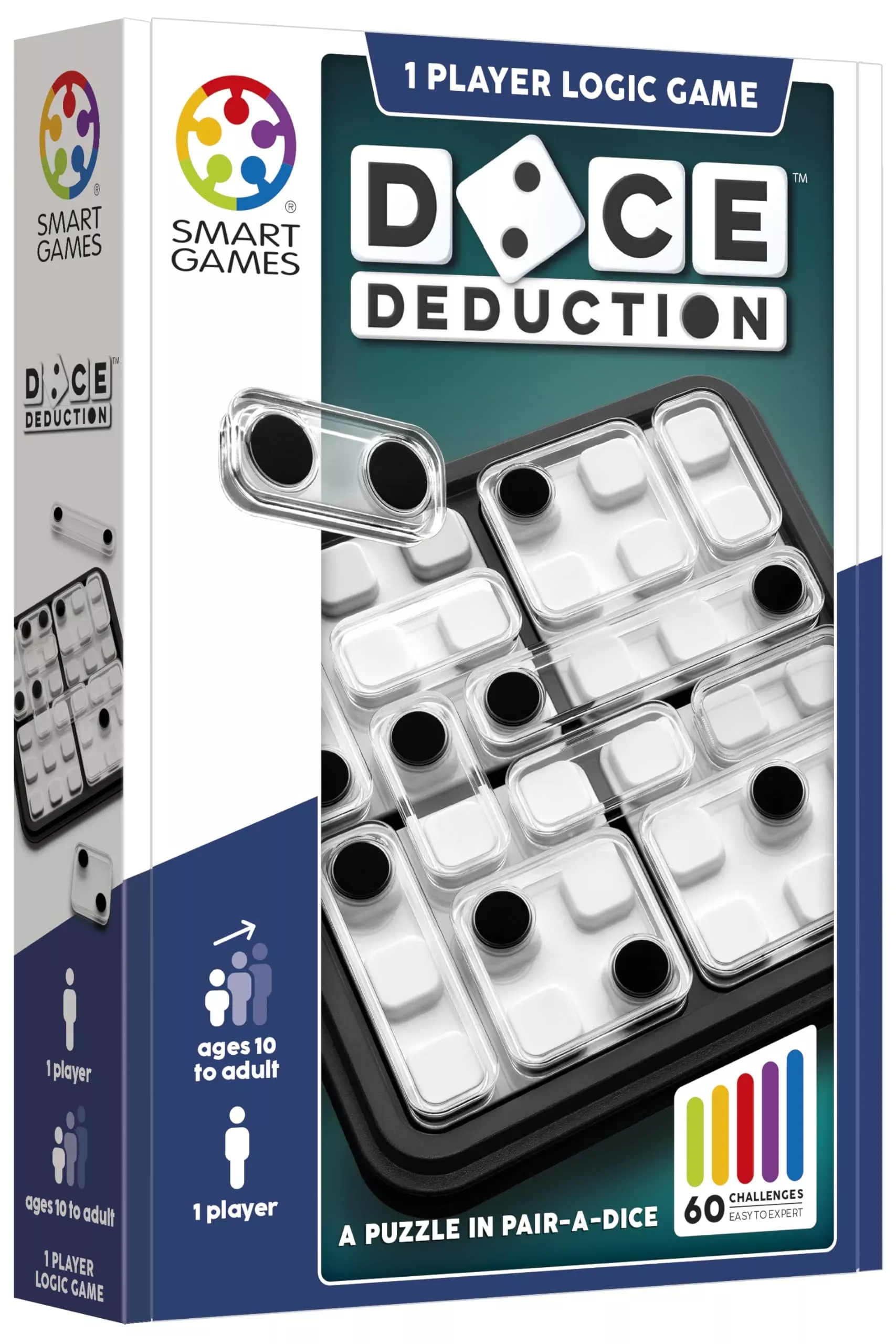SmartGames Dice Deduction - Match Dice Sums in 60 Puzzles