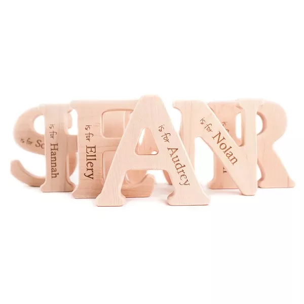 Smiling Tree's Letter Wood Teethers