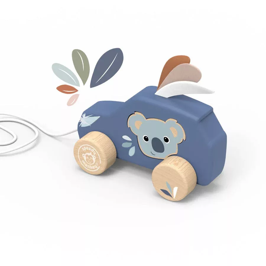 *Speedy Monkey Pull Along Car