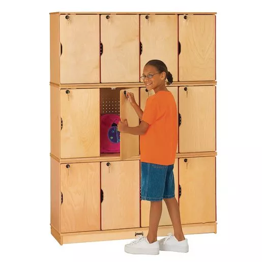 Stacking Lockable Lockers- 4 Sections - 3 Levels