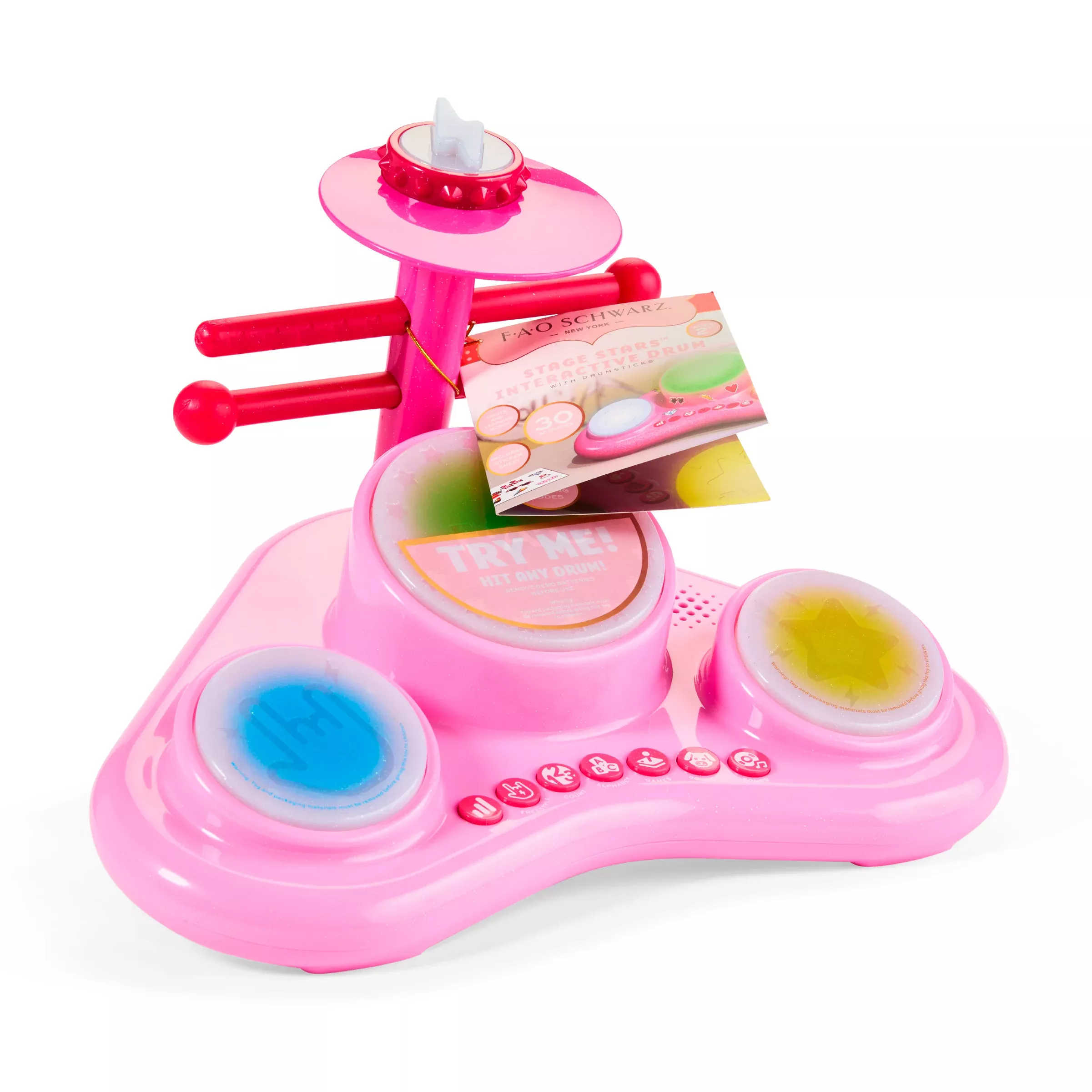 Stage Stars Interactive Drum with Drumsticks