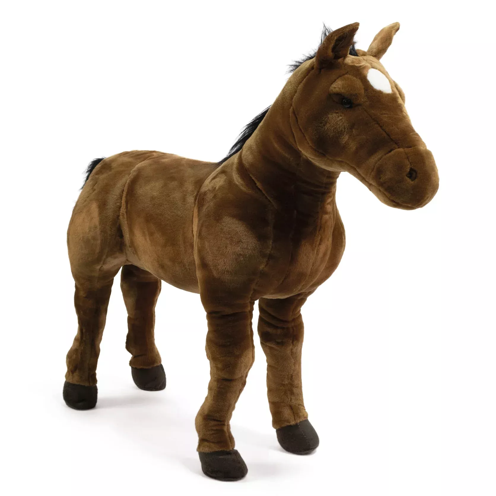 Standing Brown Horse Plush - 31.5"
