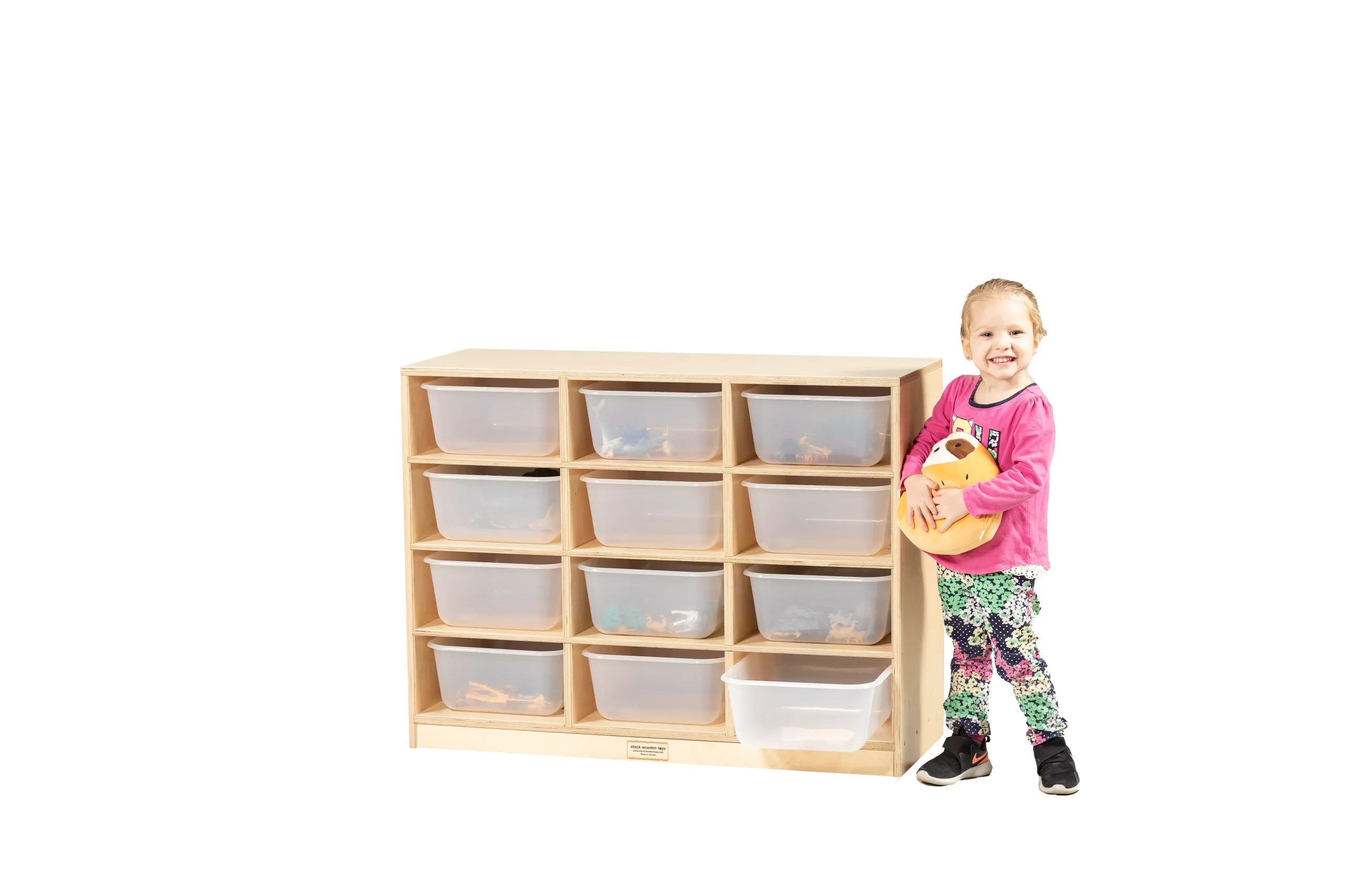 Storage Unit with Translucent Bins - Made in Canada