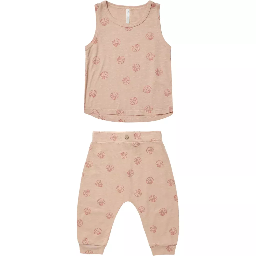 Tank and Slouch Pant Set | Seashell
