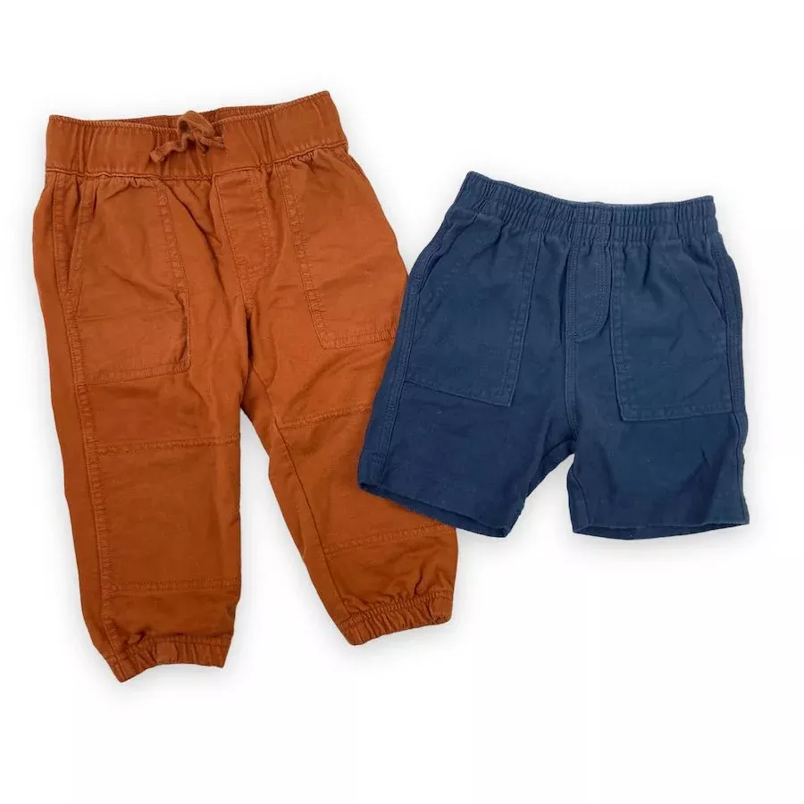 Tea Collection Pants Bundle - Rust & Navy 18-24M