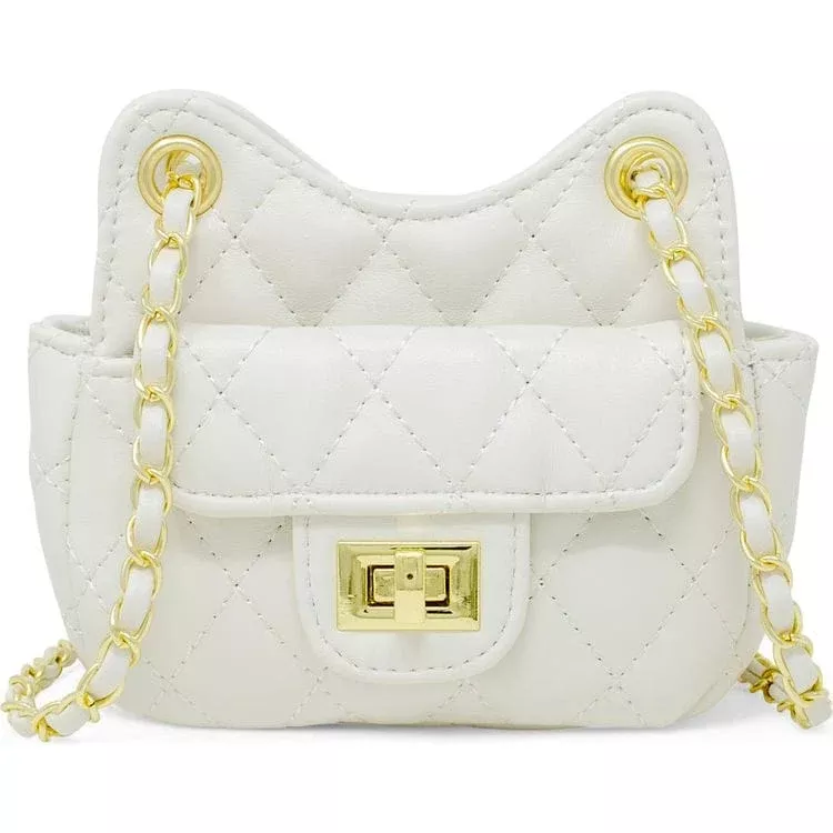 Tiny Quilted Treasure Purse - White