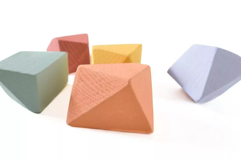 Tiny Rainbow Rock Blocks (Set of 5)