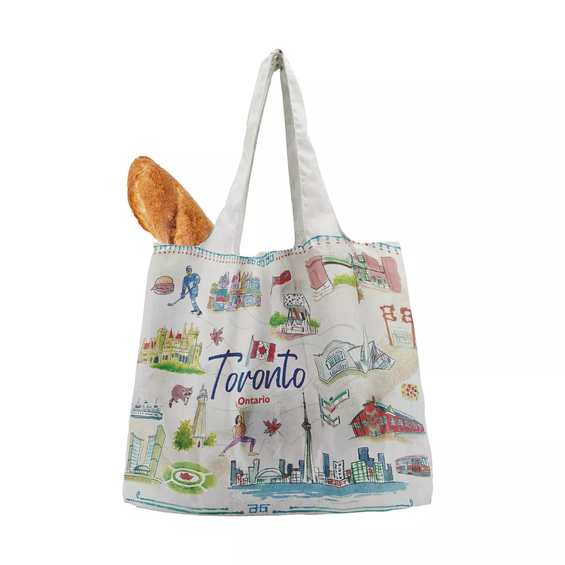 Toronto Ontario Foldable Canvas Bag