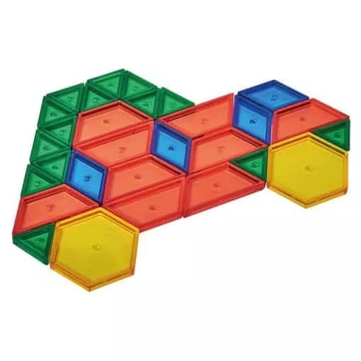 Transparent Recessed Pattern Blocks 49pc