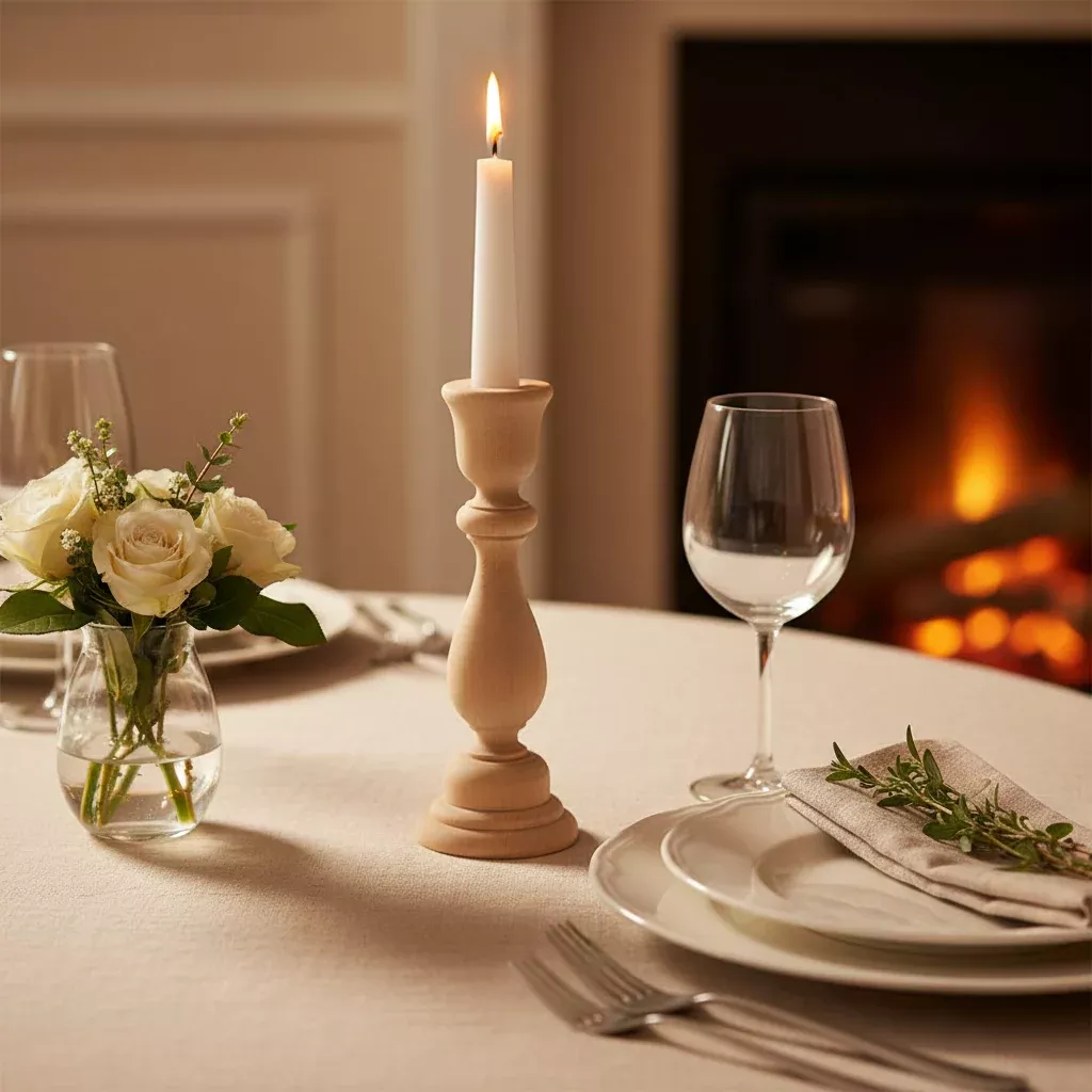 Wooden Candle Stick Holders