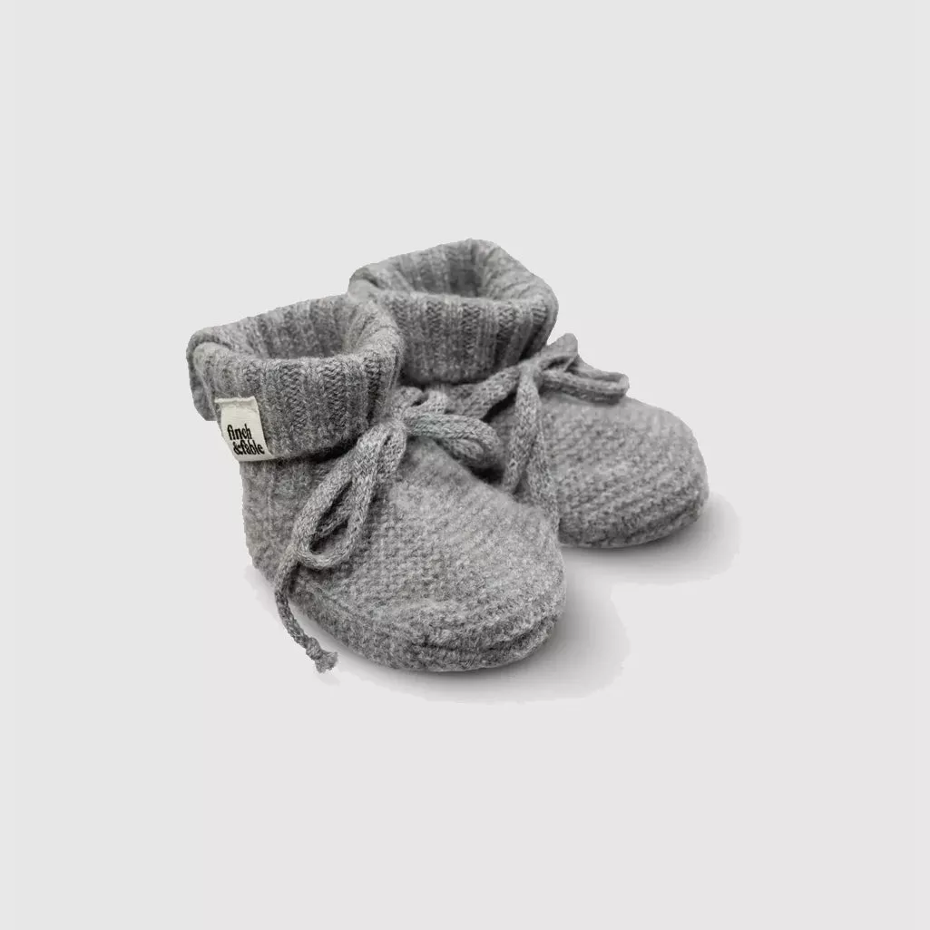 Wool Knitted Baby Booties