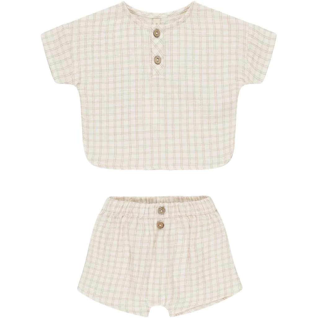 Woven Boxy Top & Short Set